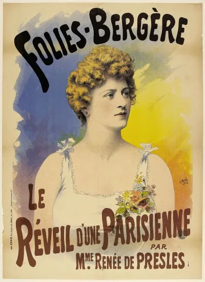 Folies Bergerele Reveil Dune Parisienne Par Mme Renee De Presles