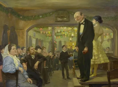 Folk Singer Performance Jean Meneghini And Mizzi Lang In A Viennese Suburban Inn