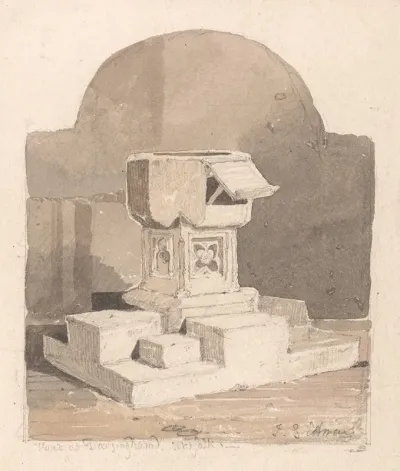 Font At Dersingham Church Norfolk