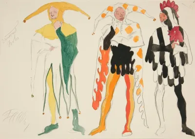 Fools Costume Sketch For Henry Irvings Planned Production Of King Richard Ii