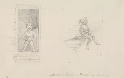 Forarbeid Til Illustrasjon Til Matthias Skytters Historier I P Chr Asbjornsen Norske Folke Og Huldre Eventyr Kjobenhavn 1879