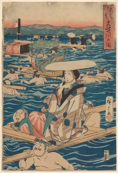 Fording A Broad River