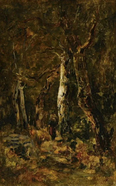 Forest Landscape With Figure