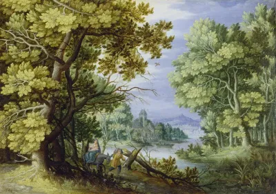 Forest Landscape With Flight Into Egypt