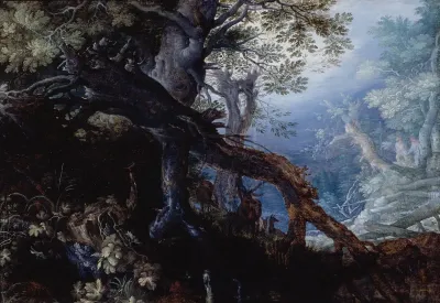 Forest With Deer
