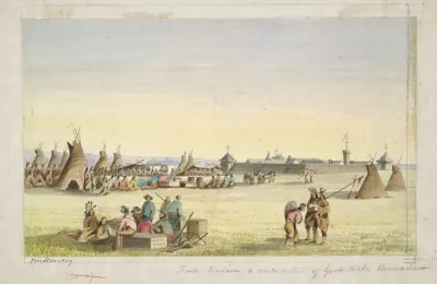 Fort Union And Distribution Of Goods To The Assiniboins