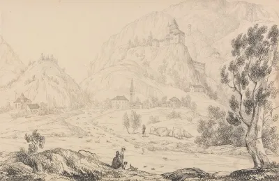 Fortress Of Trostburg Near The Town Of Kollman Tyrol