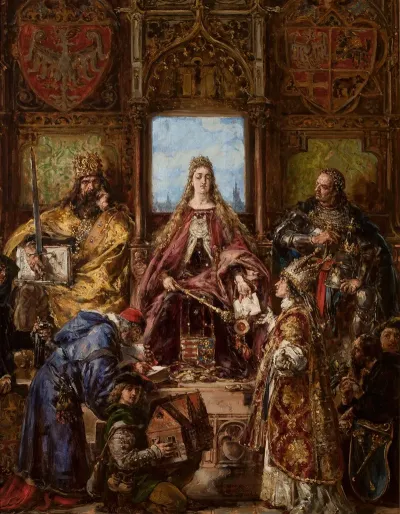 Founding Of The Academy 1361 1399 1400 Ad From The Series History Of Civilization In Poland