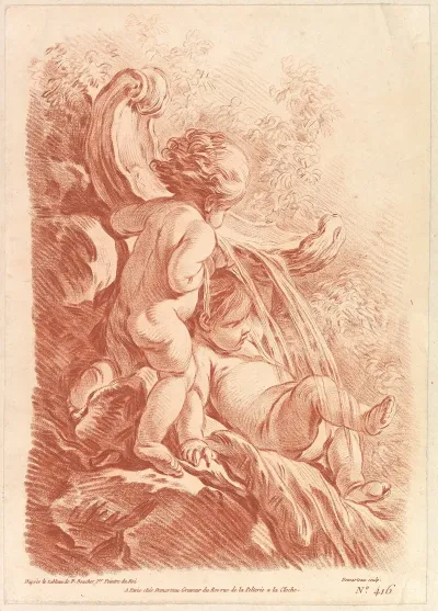Fountain With Two Cupids