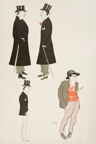 Four Caricatures Of Men