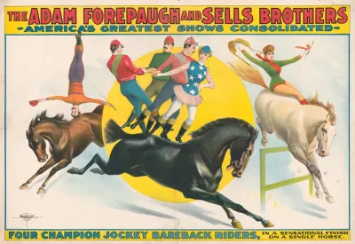 Four Champion Jockey Bareback Riders