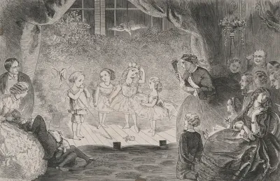 Four Children On A Stage