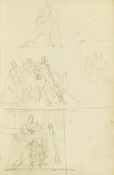 Four Compositional Studies For A Group Of Figures