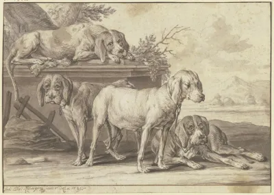Four Hunting Dogs