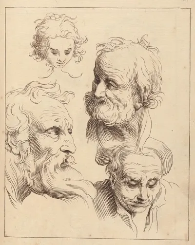 Four Male Heads