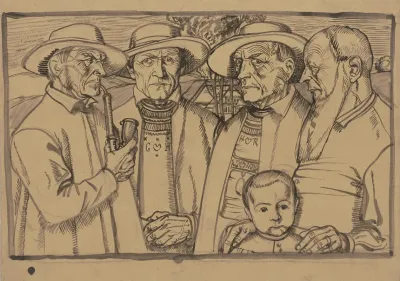Four Peasants And A Boy