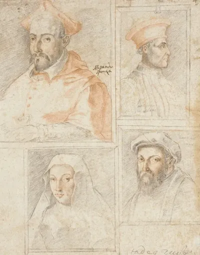 Four Portrait Studies Of The Sforza Family