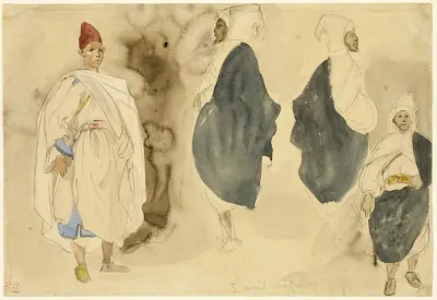 Four Sketches Of Arab Men