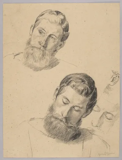 Four Studies Of A Head Of A Bearded Man