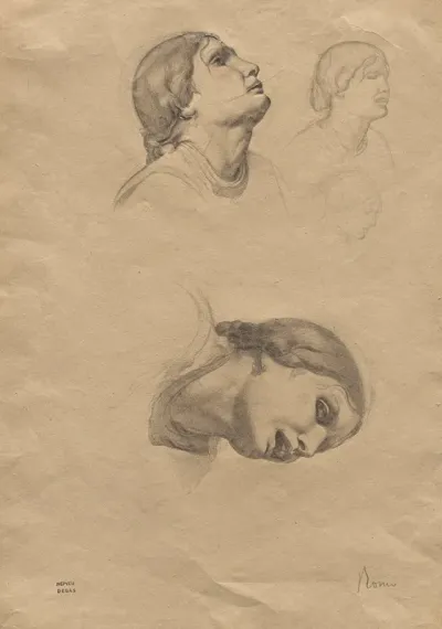 Four Studies Of The Head Of A Young Italian Woman