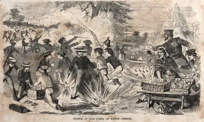 Fourth Of July Scene On Boston Common