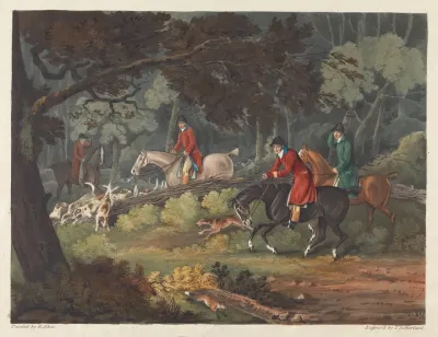 Fox Hunting Breaking Cover