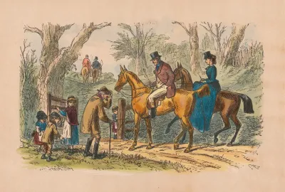 Fox Hunting Sketches No 12 The Squires Christmas Tip