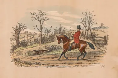 Fox Hunting Sketches No 4 Wont He Catch It Captain Blazer