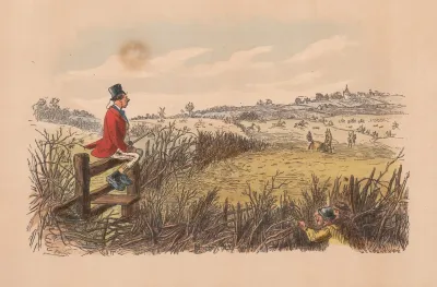 Fox Hunting Sketches No 7 The Very Best Run Of The Season And Tommy Dumphty Has A Capital View Of It