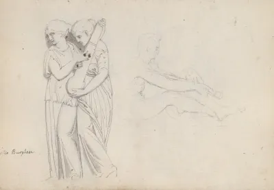 Fragment Of A Hippolytus Sarcophagus Villa Borghese And Study Of Mars Villa Ludovisi Rome