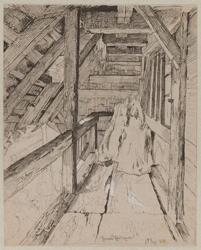 Fragment Of A Roofed Veranda In A Wooden House