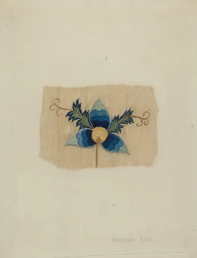 Fragment Of Bed Curtain