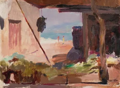 Fragment Of Buildings At The Seaside From The Journey To Constantinople
