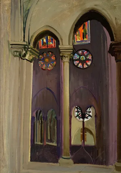 Fragment Of Interior Of The Notre Dame Cathedral In Paris 2