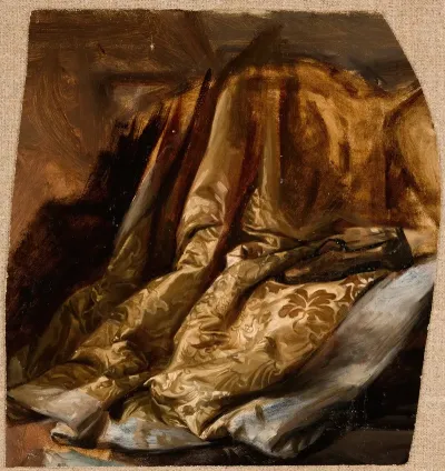 Fragment Of The Cover Of Quinns Bed Study To The Painting The Death Of Barbara Radziwill