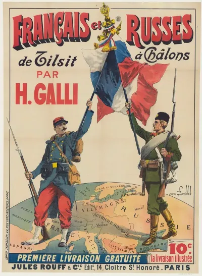 Francais Et Russes A Chalons De Tilsi Par H Galli