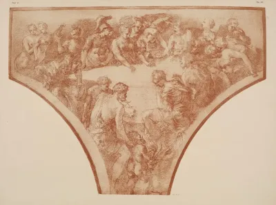 Francesco Primaticcio Study For Fresco Of The Banquet Of The Gods