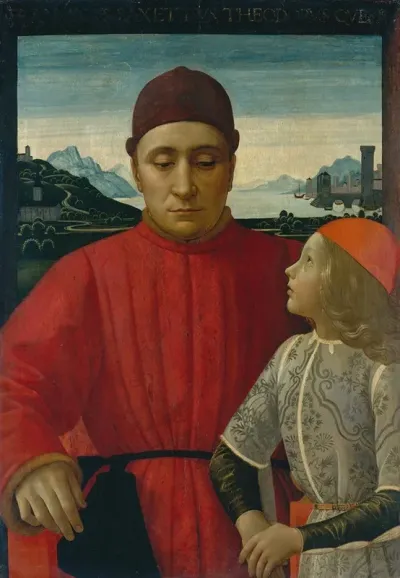 Francesco Sassetti 1421 1490 And His Son Teodoro