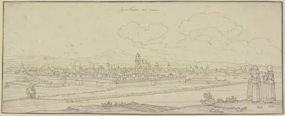Frankfurt Am Main Von Der Sudseite Gesehen Rechts Im Vordergrund Zwei Damen