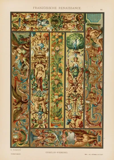 Franzosische Renaissance Gobelin Weberei