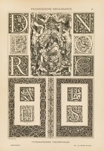 Franzosische Renaissance Typographische Verzierungen