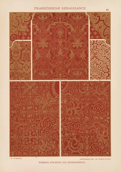 Franzosische Renaissance Weberei Stickerei Und Bucheinbande