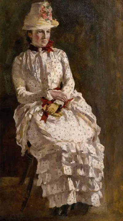 Frau Im Sommerkleid