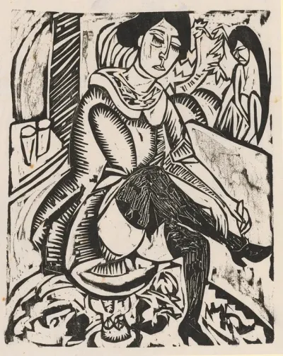Frau Schuh Zuknopfend