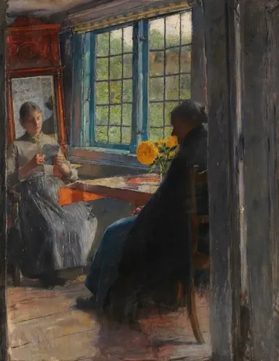 Frauen Am Gartenfenster