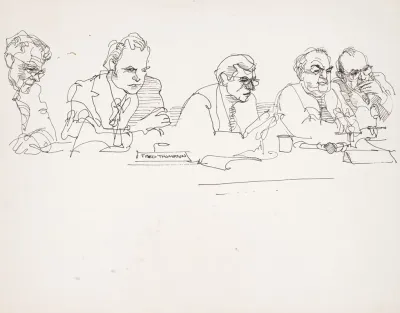 Fred Thompson And Other Senators During The Senate Watergate Hearings