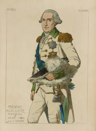 Frederic Auguste Premier Roi De Saxe 1811 Dapres F Gerard Xixe Siecle Allemagne