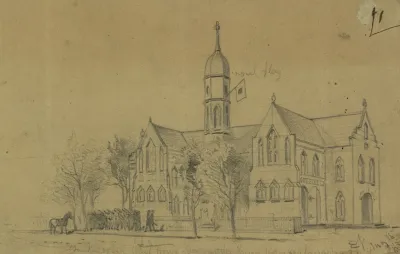 Fredericksburg Court House Now Occupied By Our Troops As A Barracks And By The Signal Corps