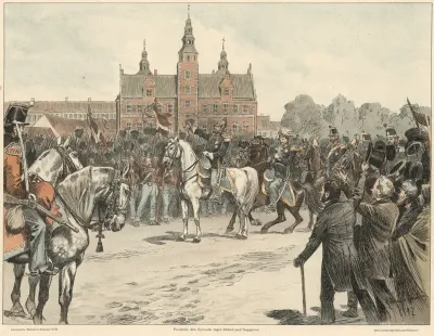 Frederik Den Syvende Tager Afsked Med Tropperne Frederik Vii Bids Farewell To The Troops