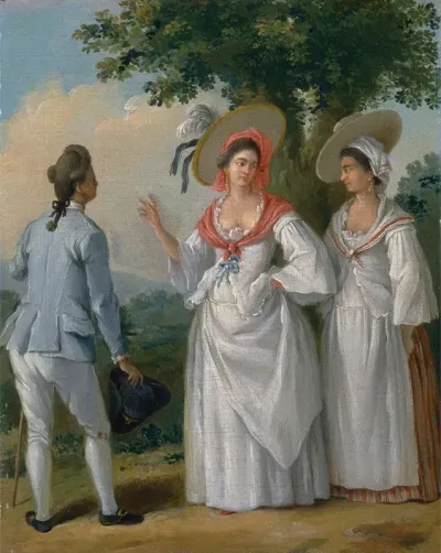 Free West Indian Creoles In Elegant Dress